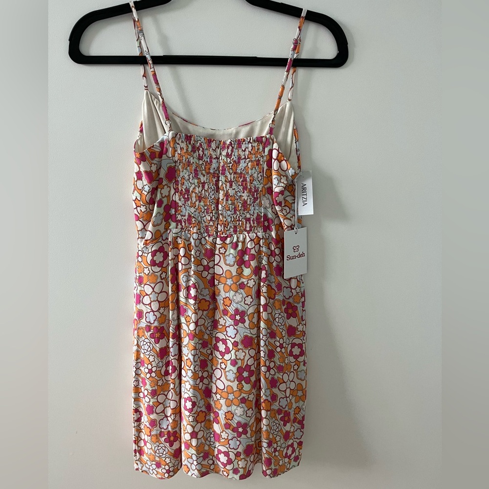 Aritzia JACKSON Sorbet Orange Floral Dress - Picture 2 of 5